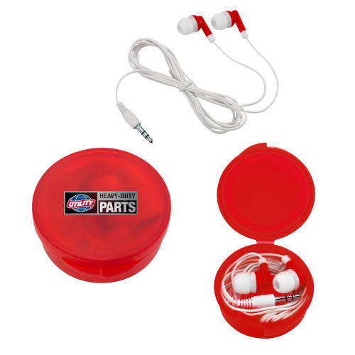  Ear Buds in Red Case - Heavy Duty Parts Horizontal