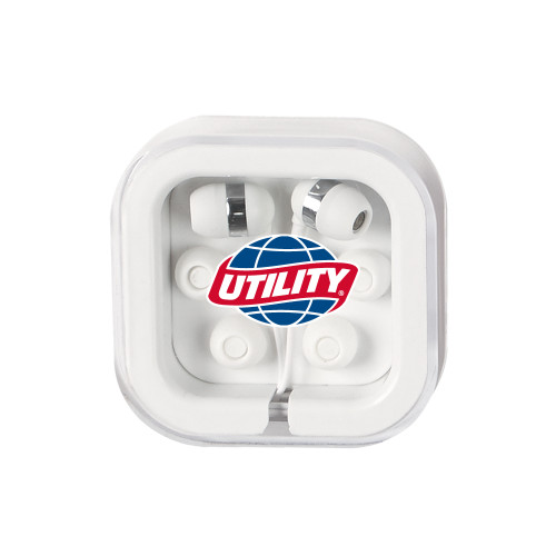  Ear Buds in Clear Square Case - Utility