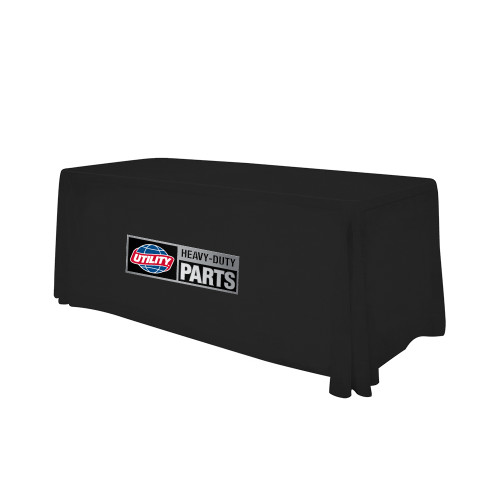  Black 6 foot Table Throw - Heavy Duty Parts Horizontal