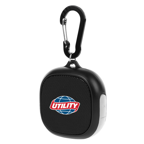  Black/White Waterproof Speaker w/ Carabiner - Utility