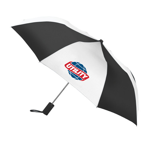  42 Inch Slim Stick Black/White Umbrella - Utility