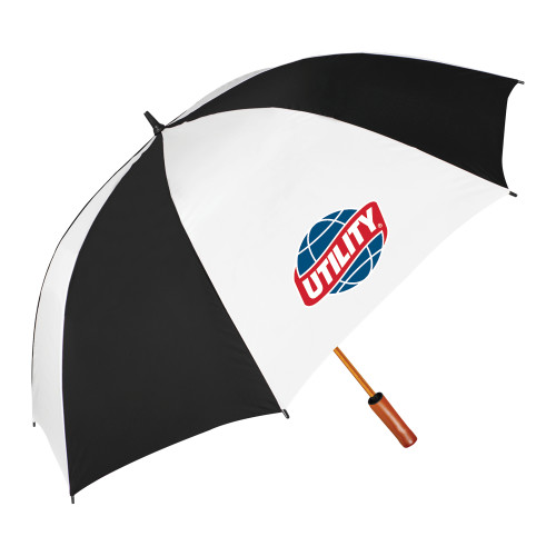  64 Inch Black/White Umbrella - Utility