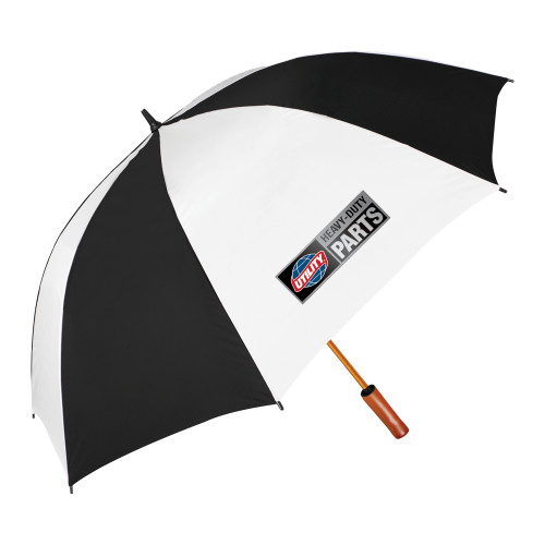  64 Inch Black/White Umbrella - Heavy Duty Parts Horizontal
