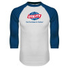 Thumbnail image for  White/Royal Raglan Baseball T Shirt