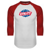 Thumbnail image for  White/Red Raglan Baseball T Shirt