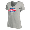 Thumbnail image for  Womens Plus Heather Grey V Neck T Shirt