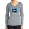 Thumbnail image for  Womens Grey Performance Long Sleeve V Neck Shirt