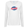 Thumbnail image for  Womens White Long Sleeve V Neck Tee
