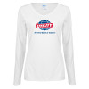 Thumbnail image for  Womens White Long Sleeve V Neck Tee