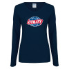 Thumbnail image for  Womens Navy Long Sleeve V Neck Tee