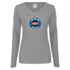 Thumbnail image for  Womens Grey Long Sleeve V Neck Tee 