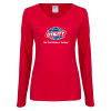Thumbnail image for  Womens Red Long Sleeve V Neck Tee