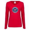 Thumbnail image for  Womens Red Long Sleeve V Neck Tee