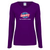 Thumbnail image for  Womens Purple Long Sleeve V Neck Tee 