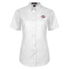 Thumbnail image for  Womens White Twill Button Up Short Sleeve