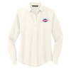 Thumbnail image for  Mercer + Mettle Womens Ivory Crepe Long Sleeve Camp Blouse
