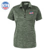 Thumbnail image for  Womens Dark Green Honeycomb Jacquard Polo