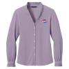 Thumbnail image for  Brooks Brothers Womens Purple Ash Long Sleeve Ruffle Collar Blouse