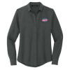 Thumbnail image for  Mercer + Mettle Womens Grey Crepe Long Sleeve Camp Blouse