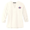 Thumbnail image for  Mercer + Mettle Womens Ivory 3/4 Sleeve Crepe Blouse