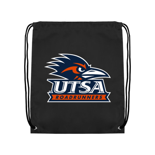 UTSA Black Drawstring Backpack