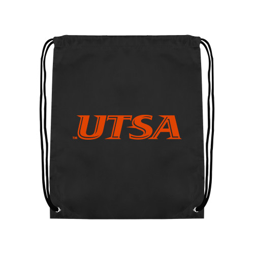 UTSA Black Drawstring Backpack