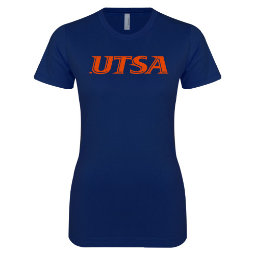 UTSA Next Level Womens Navy Boyfriend T