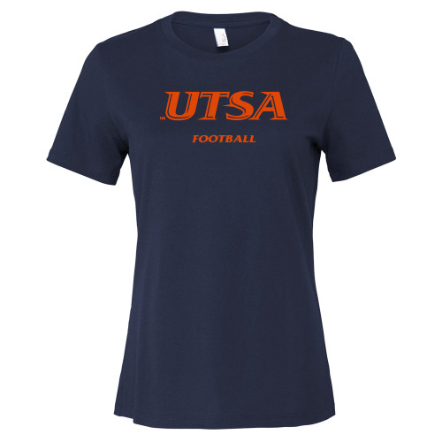 UTSA Bella + Canvas Womens Navy Relaxed Cotton T Shirt