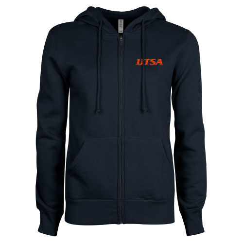 UTSA ENZA Womens Navy Fleece Full Zip Hood