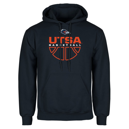  Navy Fleece Hoodie - UTSA Basketball Half Ball