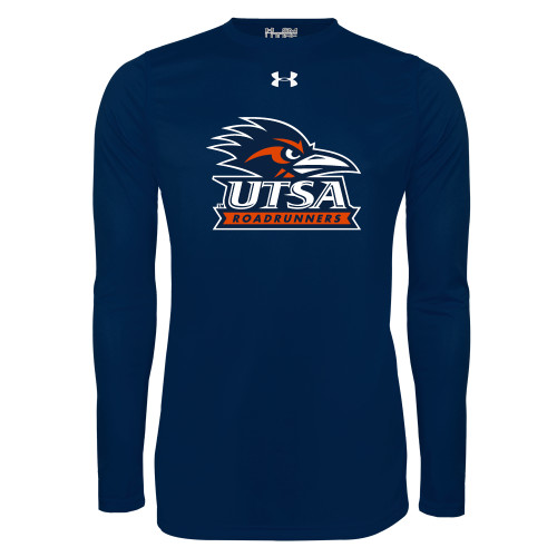  Under Armour Navy Long Sleeve Tech Tee - UTSA Primary Mark