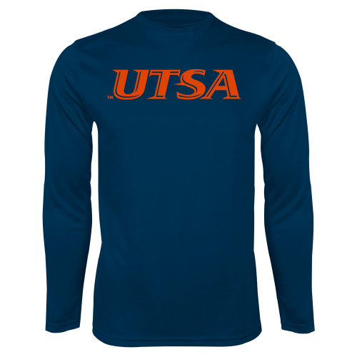 UTSA Navy Performance Long Sleeve Shi