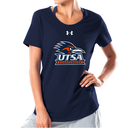 UTSA Under Armour Womens Navy Charged Cotton T