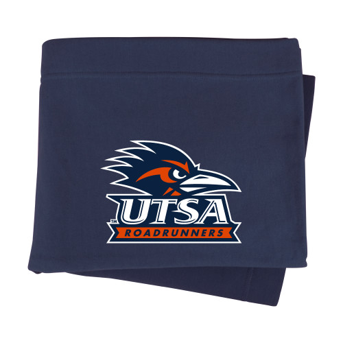 UTSA Navy Sweatshirt Blanket