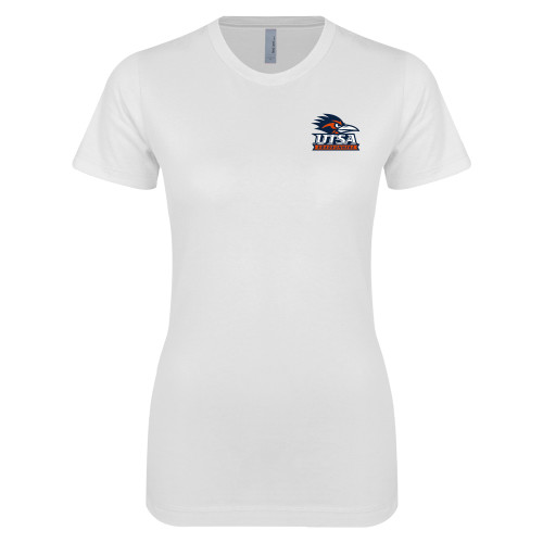 UTSA Next Level Womens White Boyfriend T