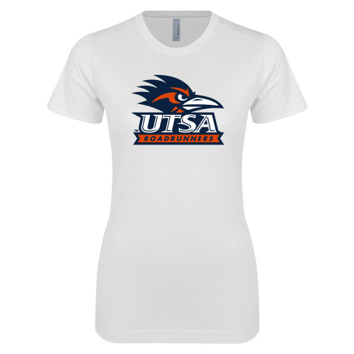 UTSA Next Level Womens White Boyfriend T