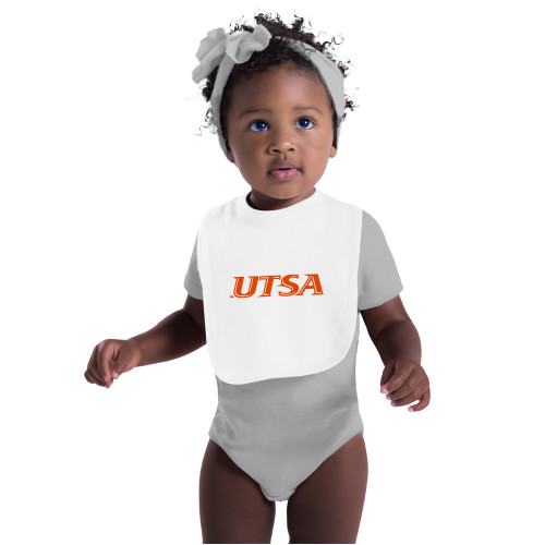 UTSA White Baby Bib