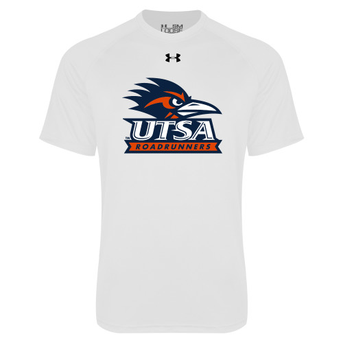  Under Armour White Tech Tee - UTSA Primary Mark