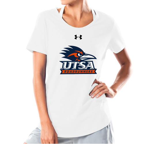 UTSA Under Armour Womens White Charged Cotton T