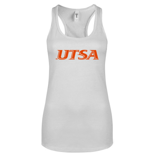 UTSA Next Level Racerback Tank Whi