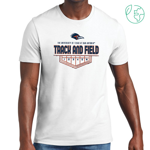  Allmade White Organic Cotton Tee - UTSA Track and Field Design