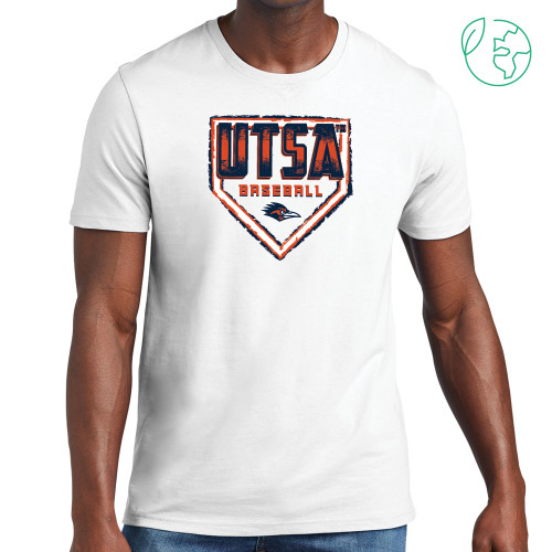  Allmade White Organic Cotton Tee - UTSA Baseball Design