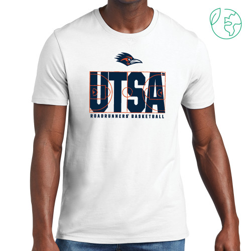  Allmade White Organic Cotton Tee - UTSA Basketball Design