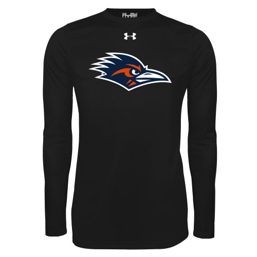  Under Armour Black Long Sleeve Tech Tee - UTSA Roadrunner Head