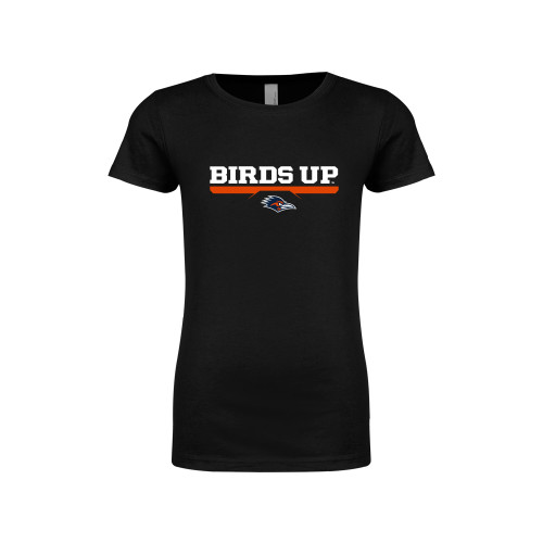  Next Level Girls Black Fashion Fit T Shirt - UTSA Birds Up