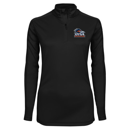 UTSA Syntrel Womens Black Interlock 1/4 Z