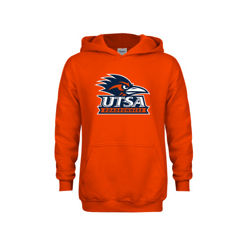  Youth Orange Fleece Hoodie - UTSA Primary Mark