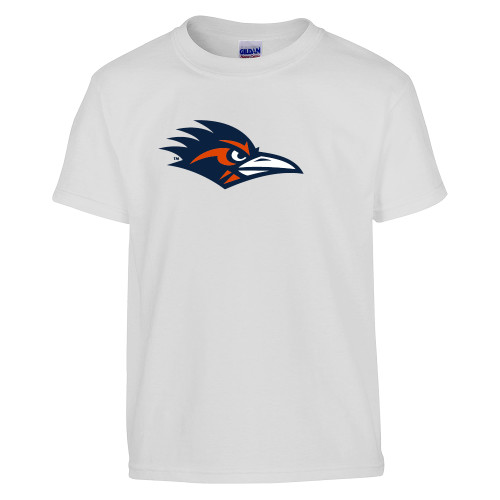  Youth White T Shirt - UTSA Roadrunner Head