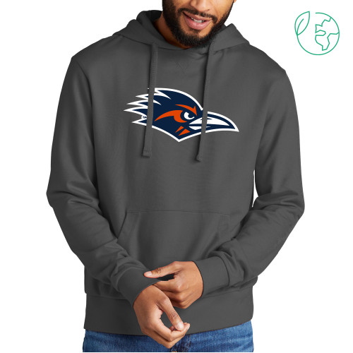  Allmade Dark Grey Organic French Terry Pullover Hoodie - UTSA Roadrunner Head