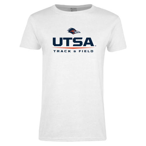  Womens White Short Sleeve Tee - UTSA Track Field